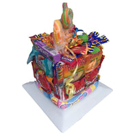 Sweet Candy cake tower.  Towers of candy treats, candy birthday cake, sweet candy cake, sweet cake, candy sweet cake
