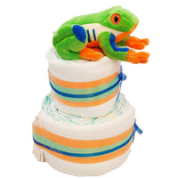 Colourful Frog Nappy Cake