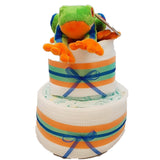 Colourful Frog Nappy Cake