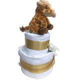 2 Tier Giraffe Nappy Cake