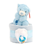 Simple Nappy Cake - 1 Tier Blue