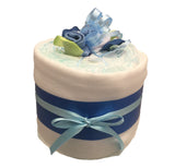 Blue Beautiful Blooms Nappy Cake - 4 Tier