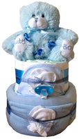 Deluxe 2 Tier Nappy Cake - Natural