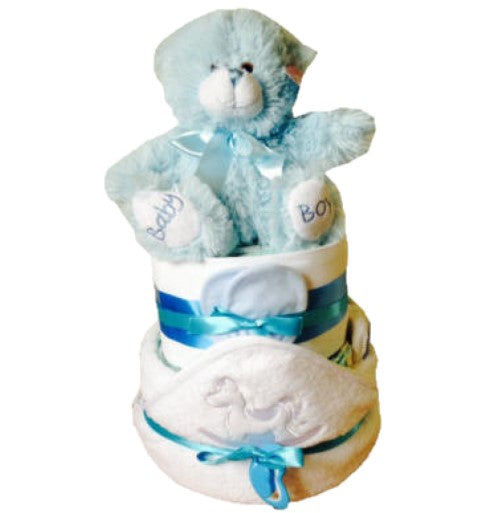Standard Nappy Cake - 2 Tier Blue