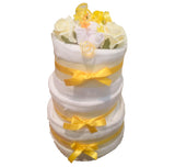 unisex nappy cake, blossom nappy cake, baby gift, baby shower, natural nappy cake, lemon nappy cake, baby gifts, new baby, nappycakesie