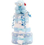 Simple Nappy Cake - 3 Tier Blue