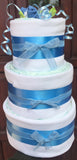 Blue Beautiful Blooms Nappy Cake - 4 Tier