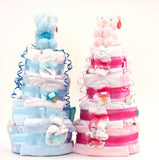 4 Tier Deluxe Nappy Cake - Natural