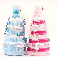4 Tier Deluxe Nappy Cake - Blue