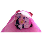 pink baby clothes bouquet, baby girl bouquet, baby clothes blossoms, baby shower gift, new baby girl gift, nappycakesie