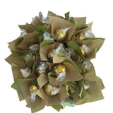 Lindt white chocolate bouquet, chocolate flower bouquets, lindt white chocolate, lindor white chocolate bouquet, valentines chocolate bouquet, mothers day chocolate bouquet, easter chocolate gifts