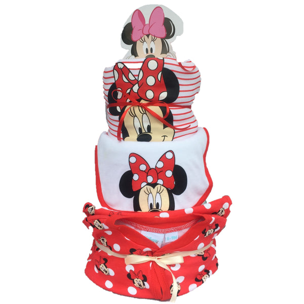 Minnie Mouse Nappy Cake, Minnie Mouse Diaper Cake, Nappy Cakes Ireland, Minnie Mouse Baby Gift, Minnie Mouse baby present