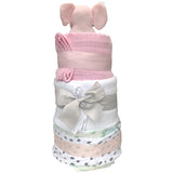 Polka Elephant Nappy Cake