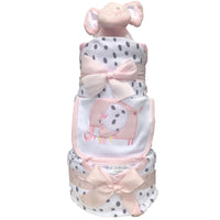 Polka Elephant Nappy Cake