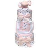 Polka Elephant Nappy Cake