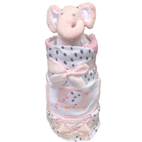 Polka Elephant Nappy Cake