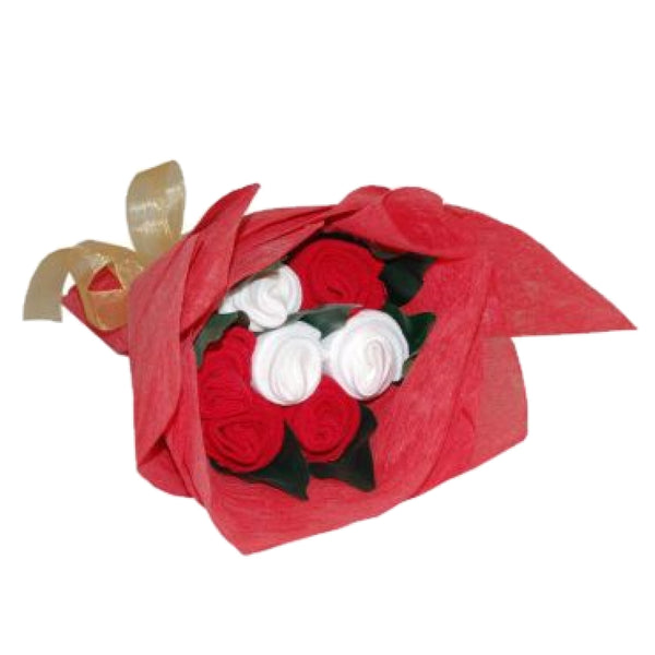 sock posy, christmas sock posy, christmas baby bouquet, unisex baby bouquet, bouquet of clothes