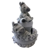 2 Tier Zebra Nappy Cake