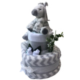 2 Tier Zebra Nappy Cake
